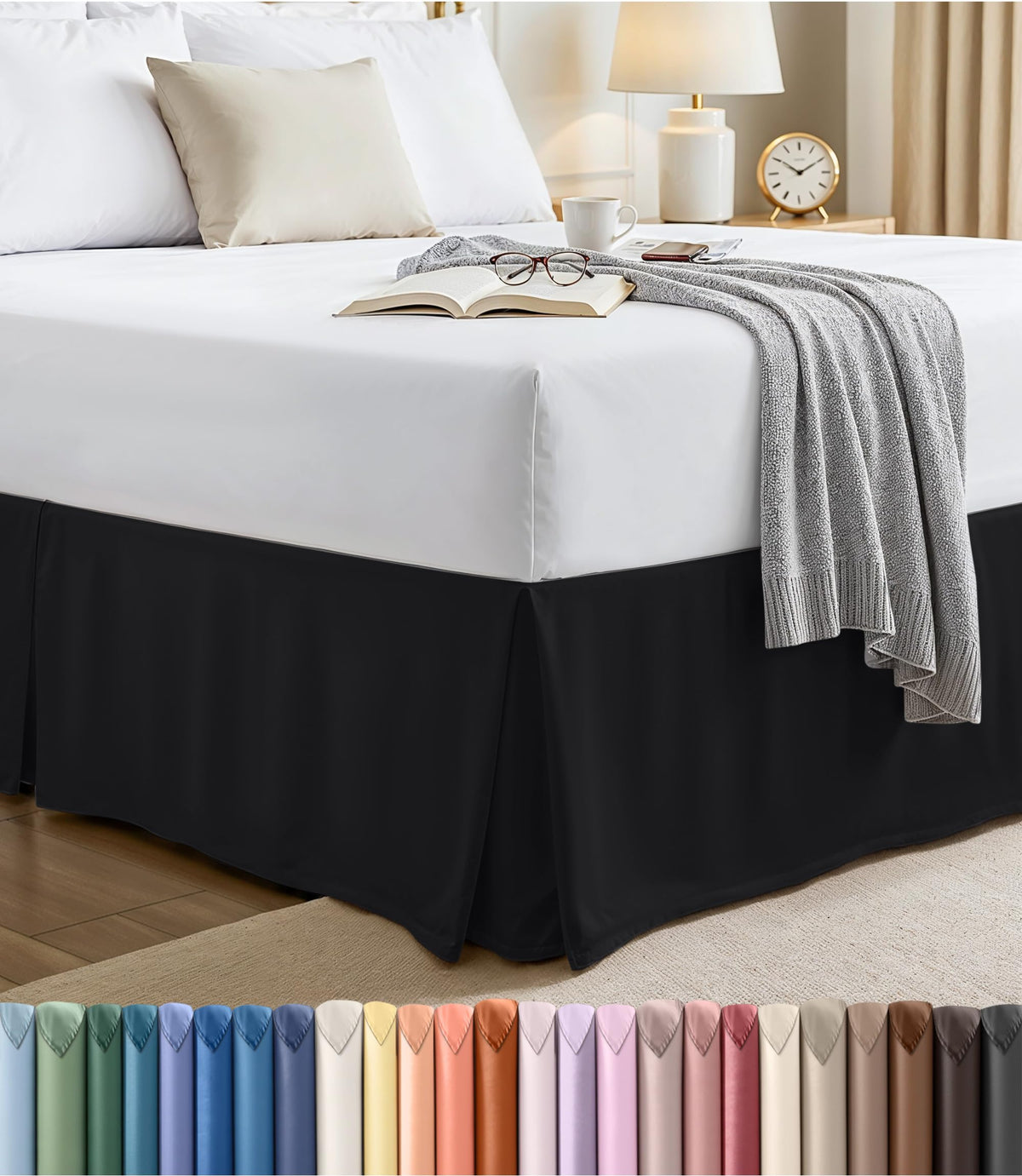 Pleated Bed Skirt, 16 Inch Drop