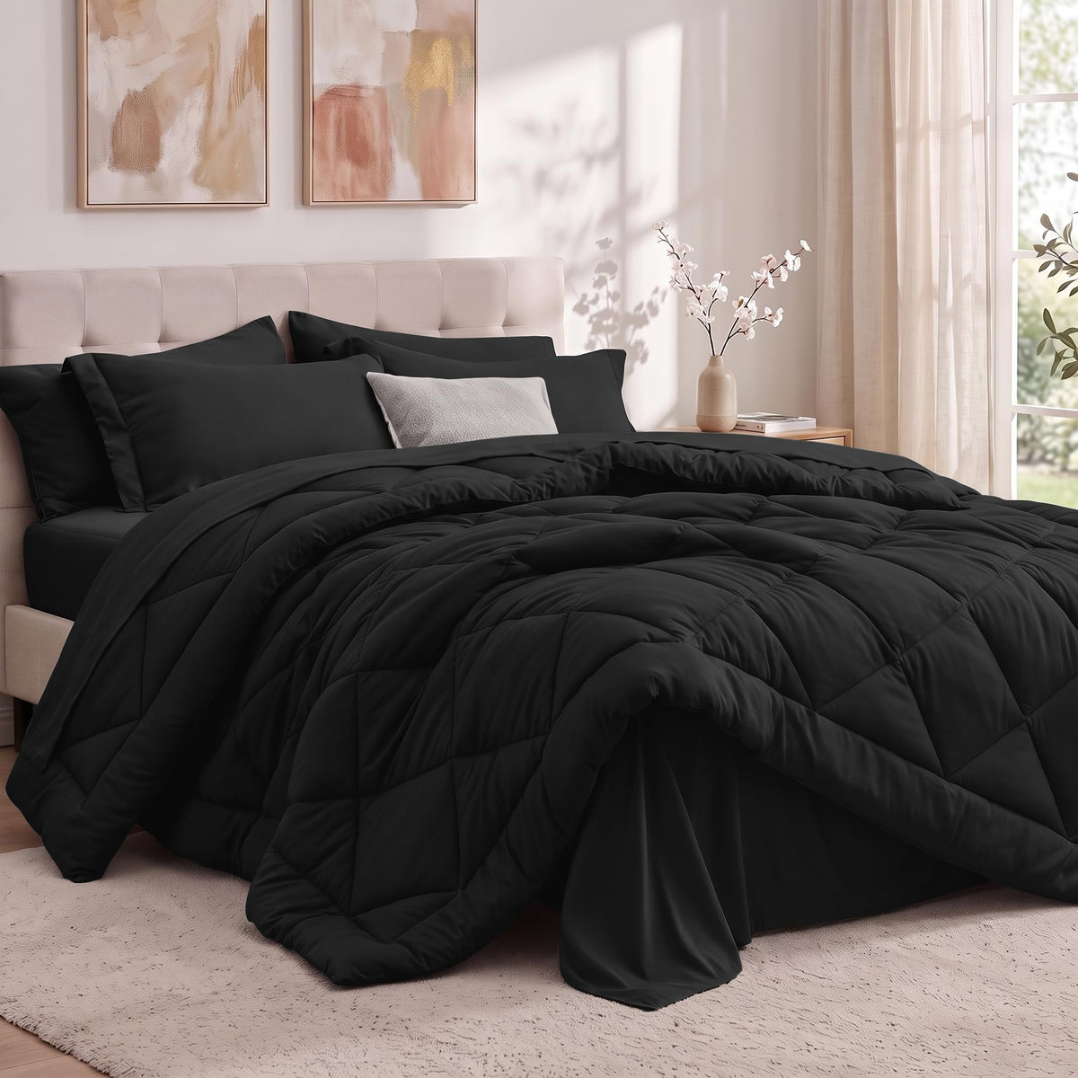 Diamond Quilted Comforter Set