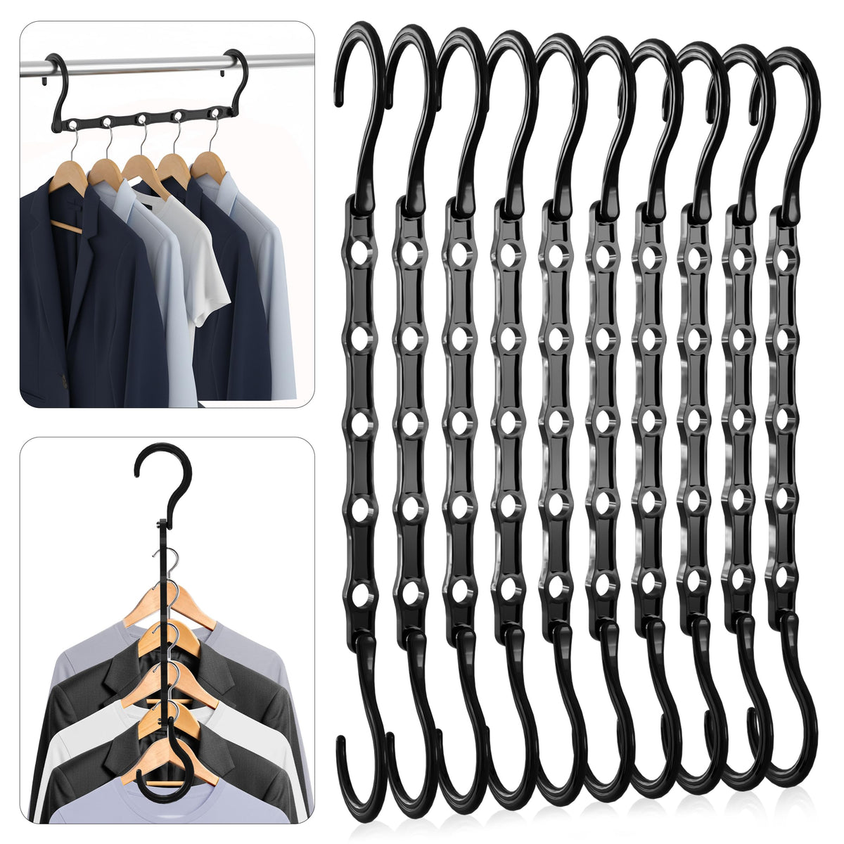 Space Saving Hanger Black