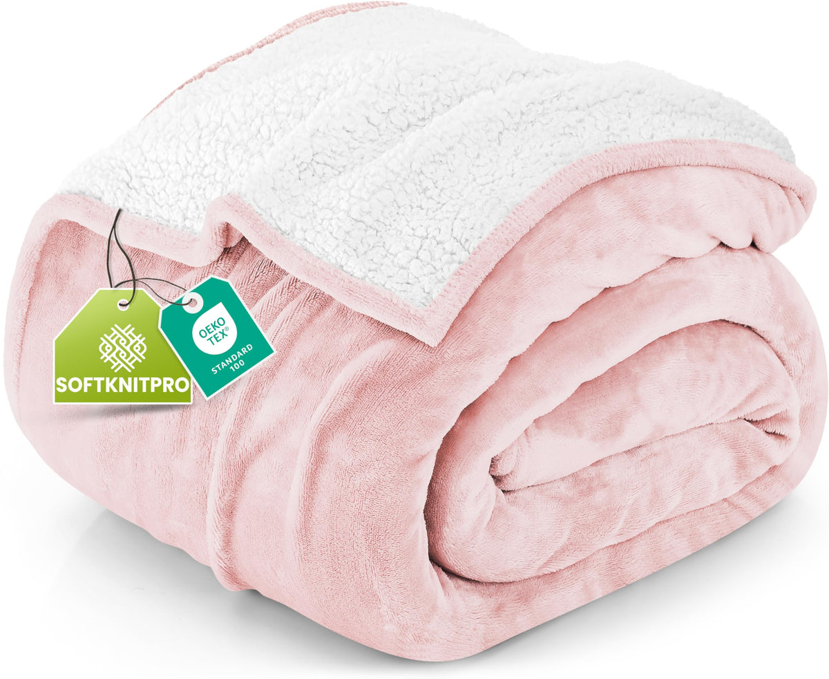 Reversible Sherpa Fleece Blanket