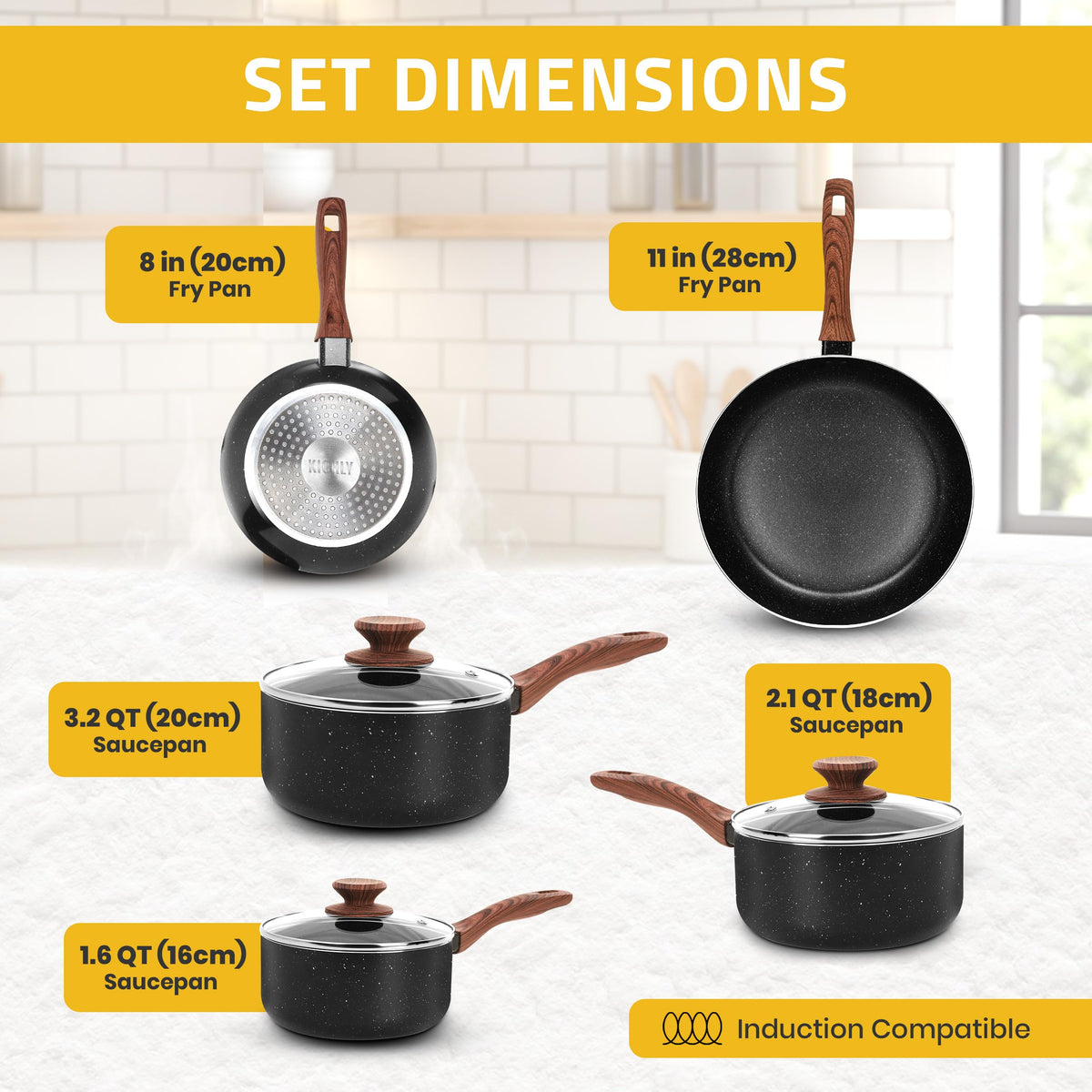 Kichly Cookware Granite Set