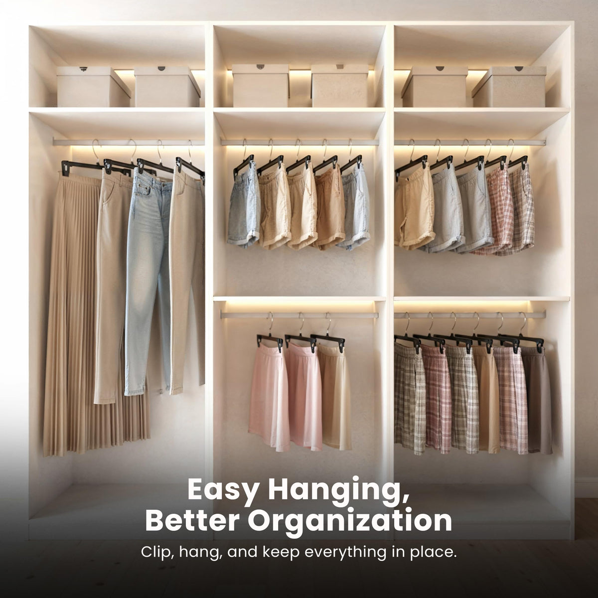 Plastic Skirt Hanger Black