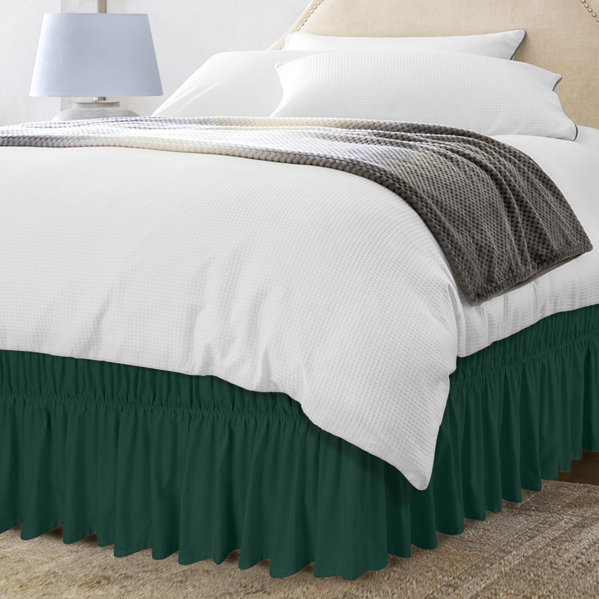Wrap Around Bed Skirt, 16 Inch Drop