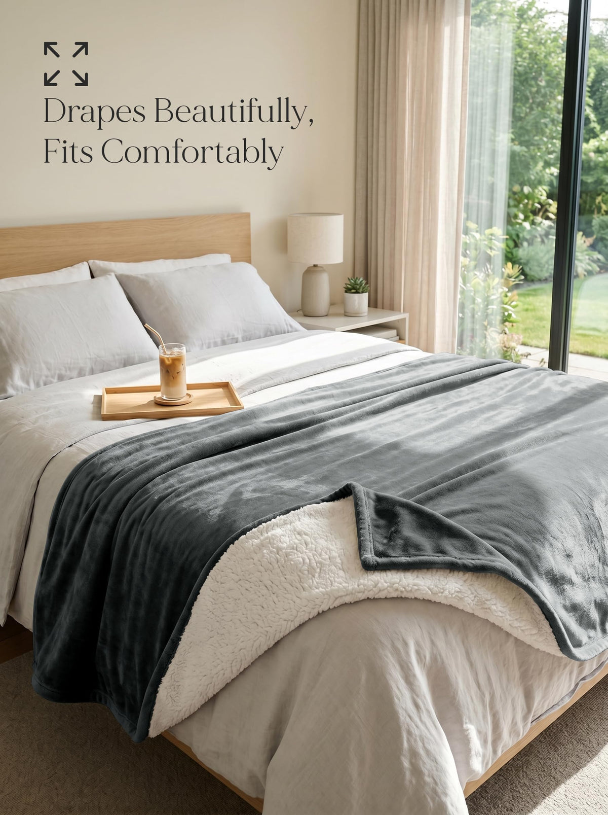 Reversible Sherpa Fleece Blanket
