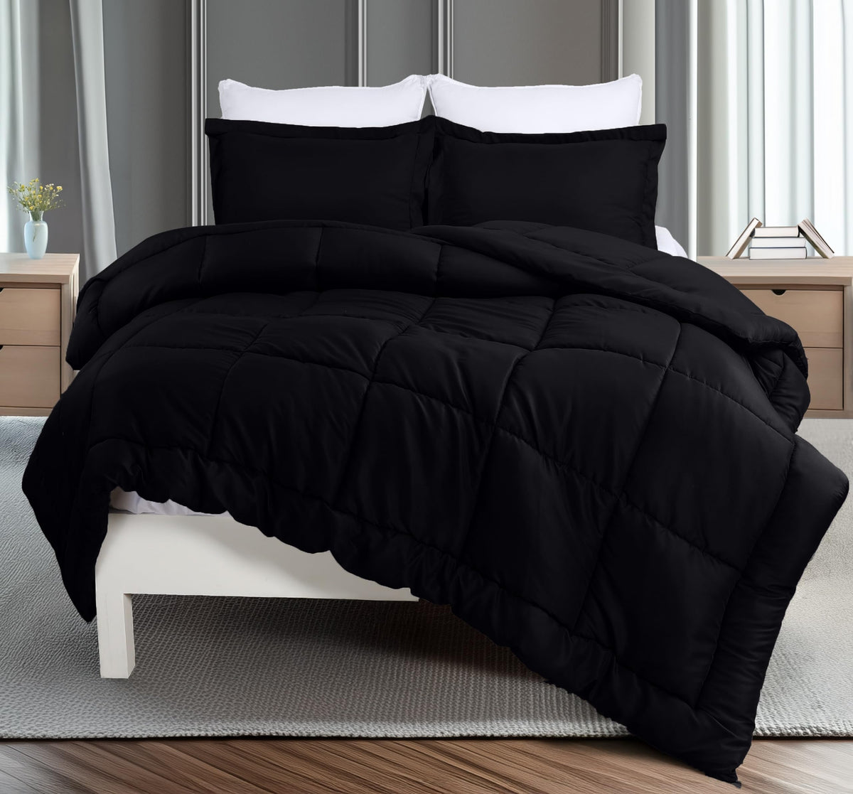 200 GSM Solid Comforter Set