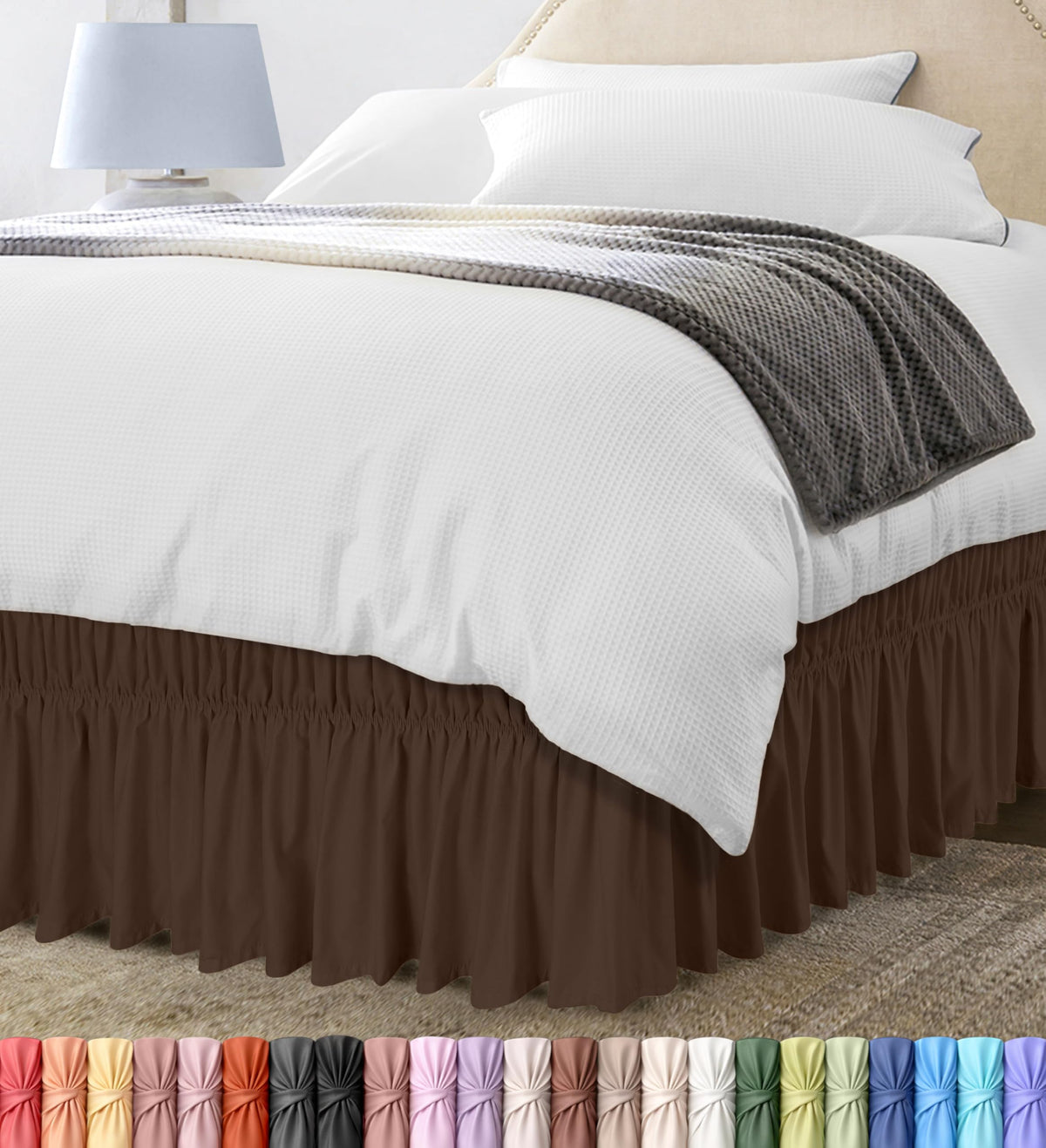 Wrap Around Bed Skirt, 16 Inch Drop