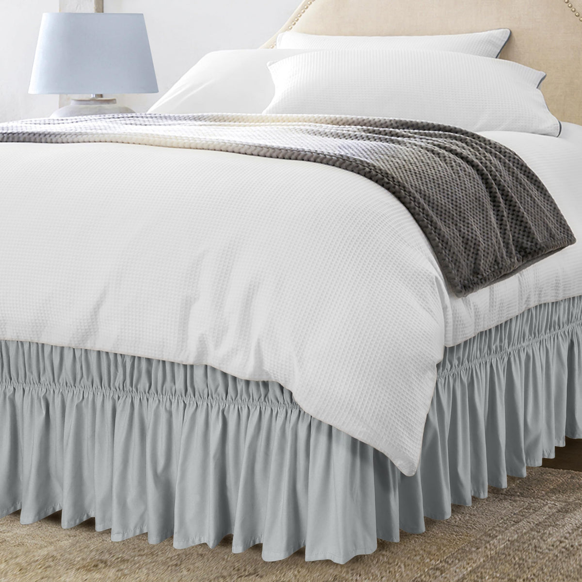 Wrap Around Bed Skirt, 16 Inch Drop