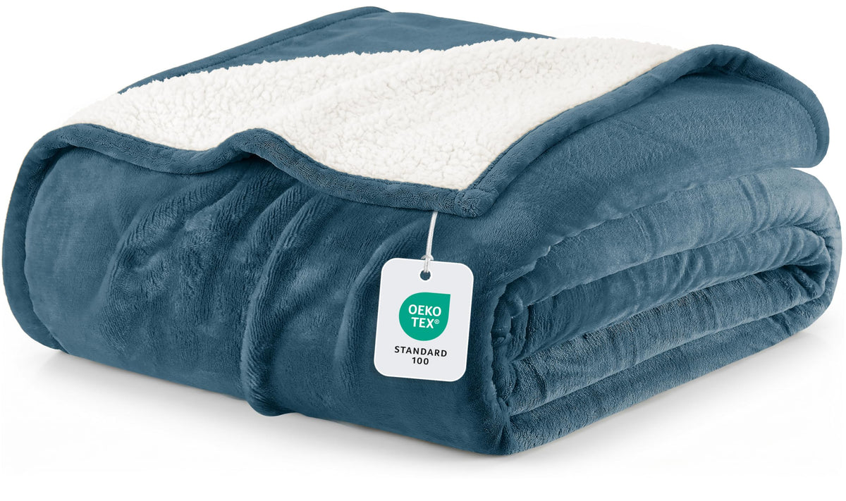 Reversible Sherpa Fleece Blanket