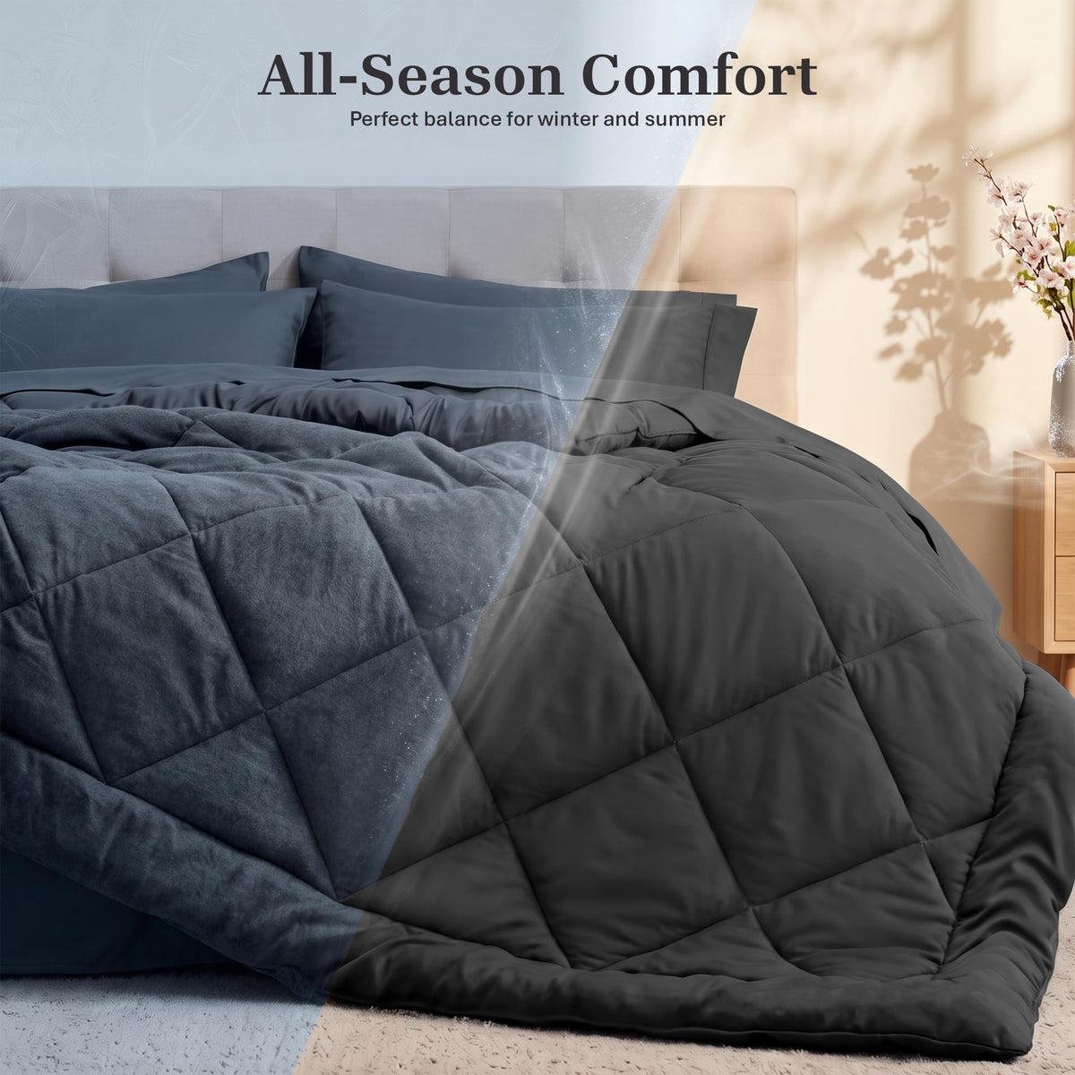 Diamond Quilted Comforter Set