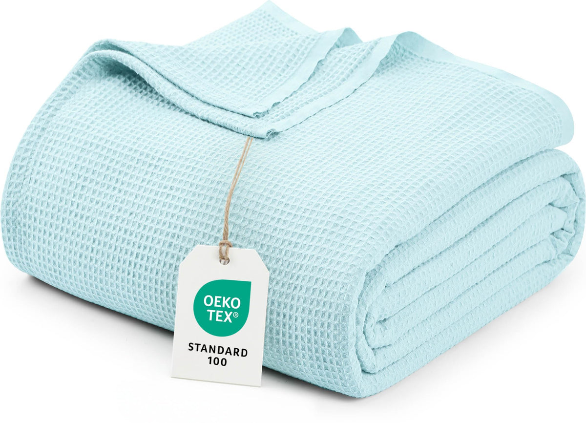 Cotton Blend Waffle Blanket