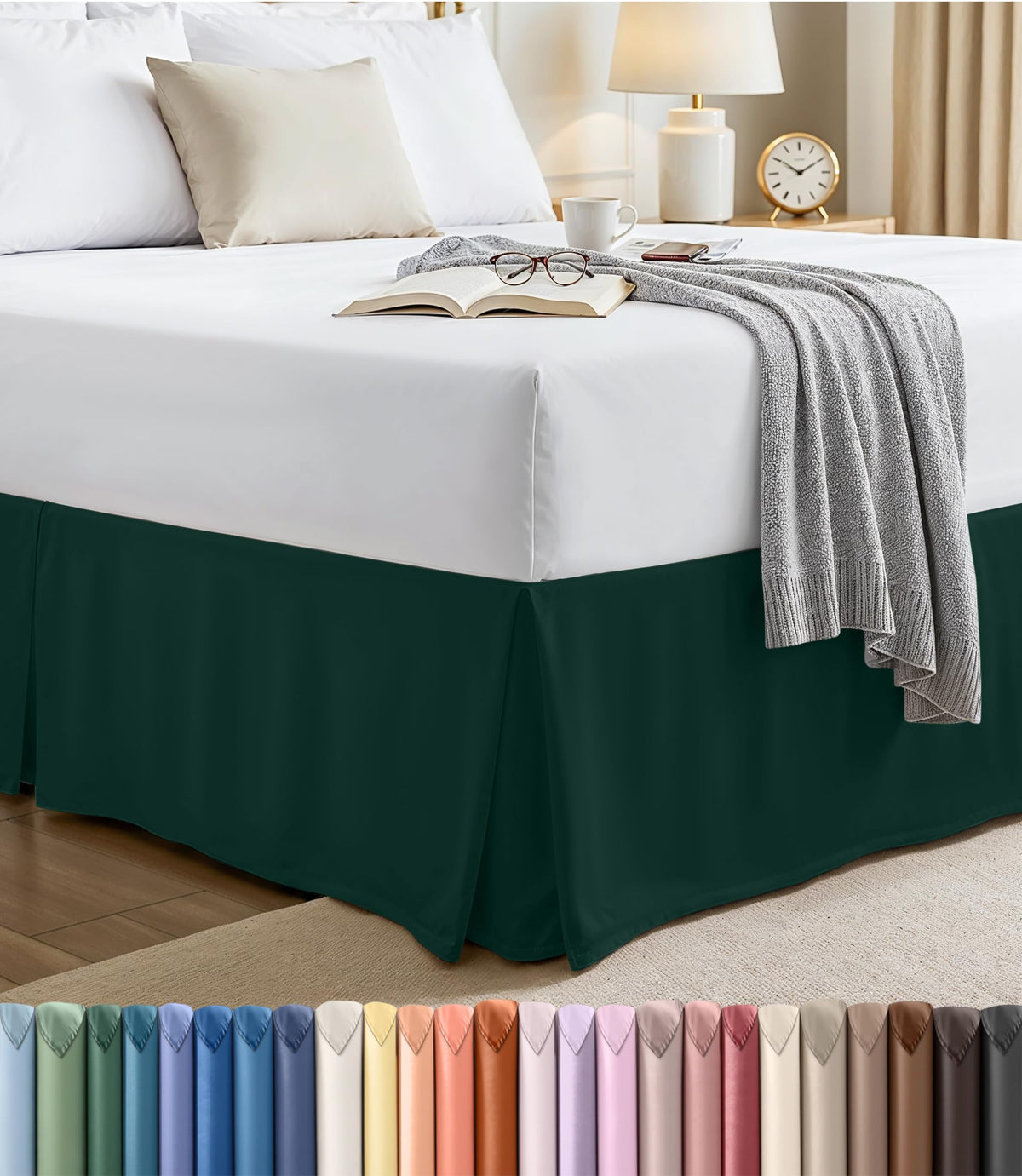 Pleated Bed Skirt, 16 Inch Drop