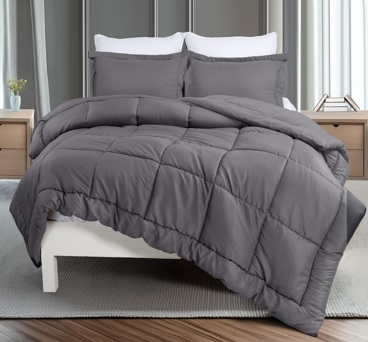 200 GSM Solid Comforter Set