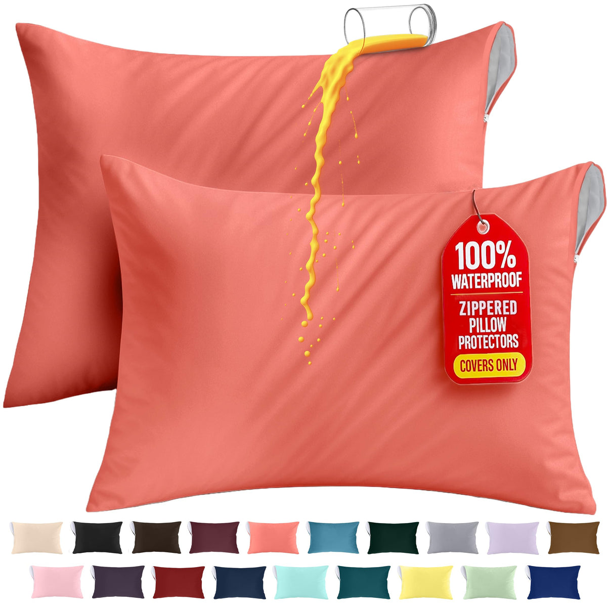 Waterproof Pillow Encasement - Colored