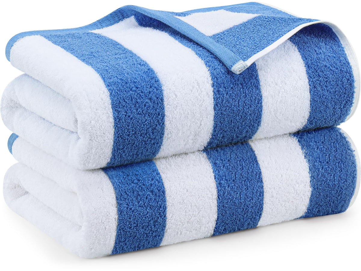 Cabana Cotton Beach Towels 6 pack, 30 x 60 in, Variety
