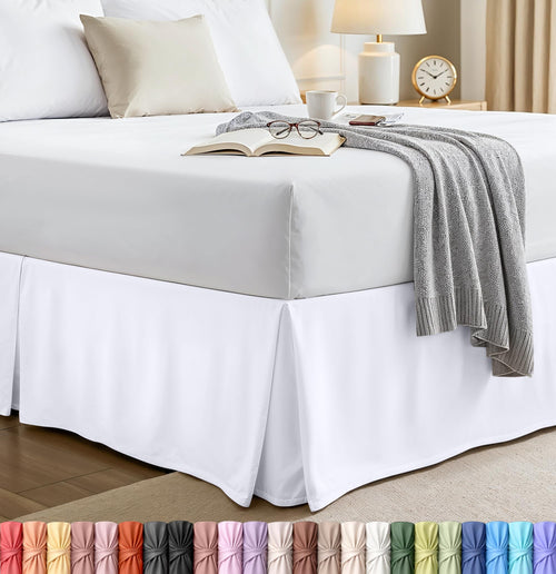 Pleated Bed Skirt, 16 Inch Drop