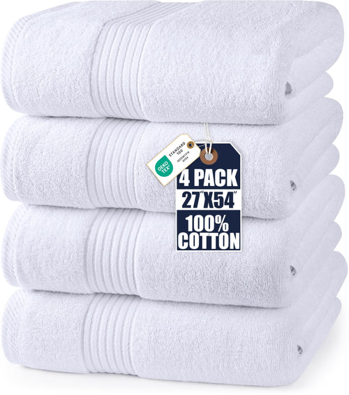 Cotton Bath Towels – 27 × 54 in