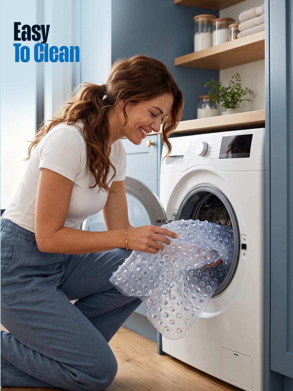 Bath Tub Shower Mat, 40x16 Inch, Clear