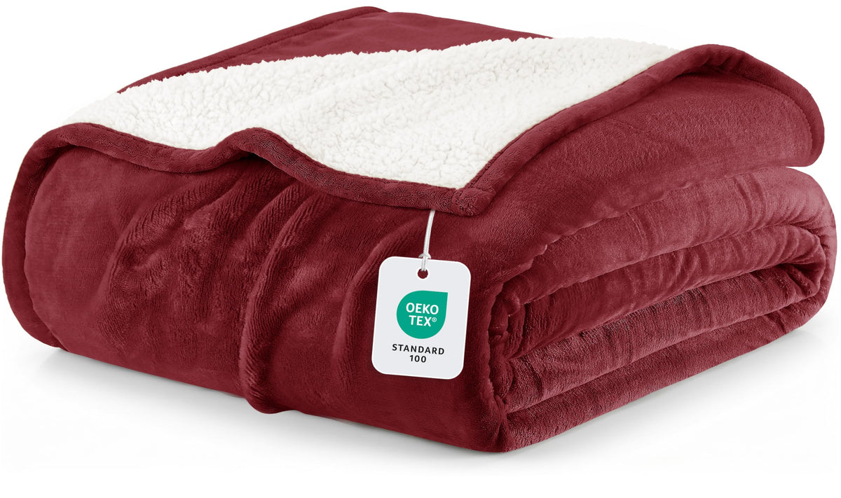 Reversible Sherpa Fleece Blanket