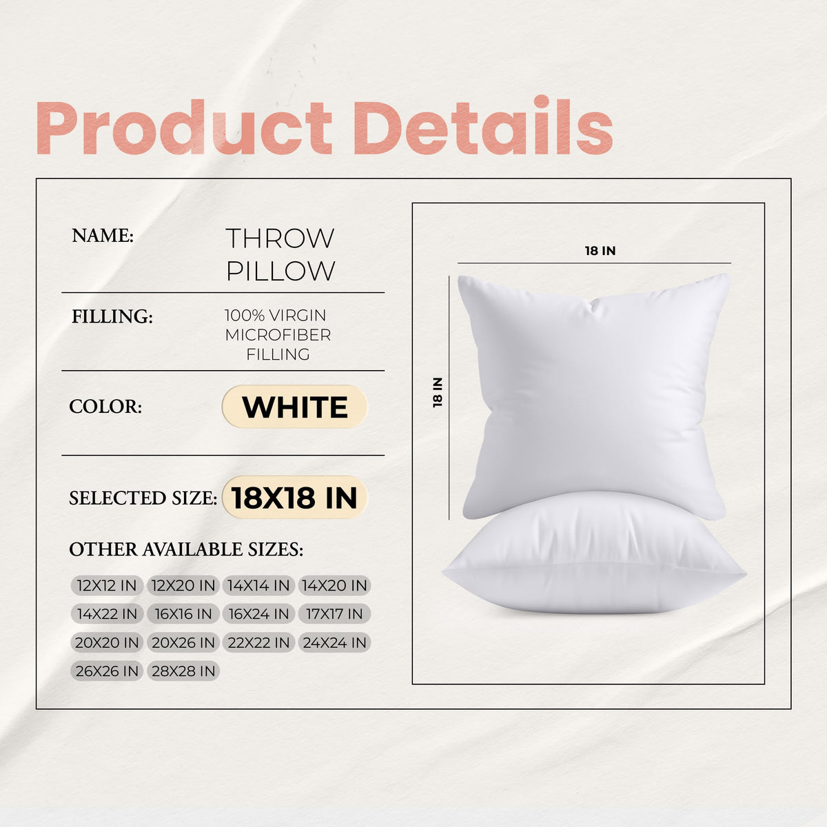 Throw Pillow Inserts