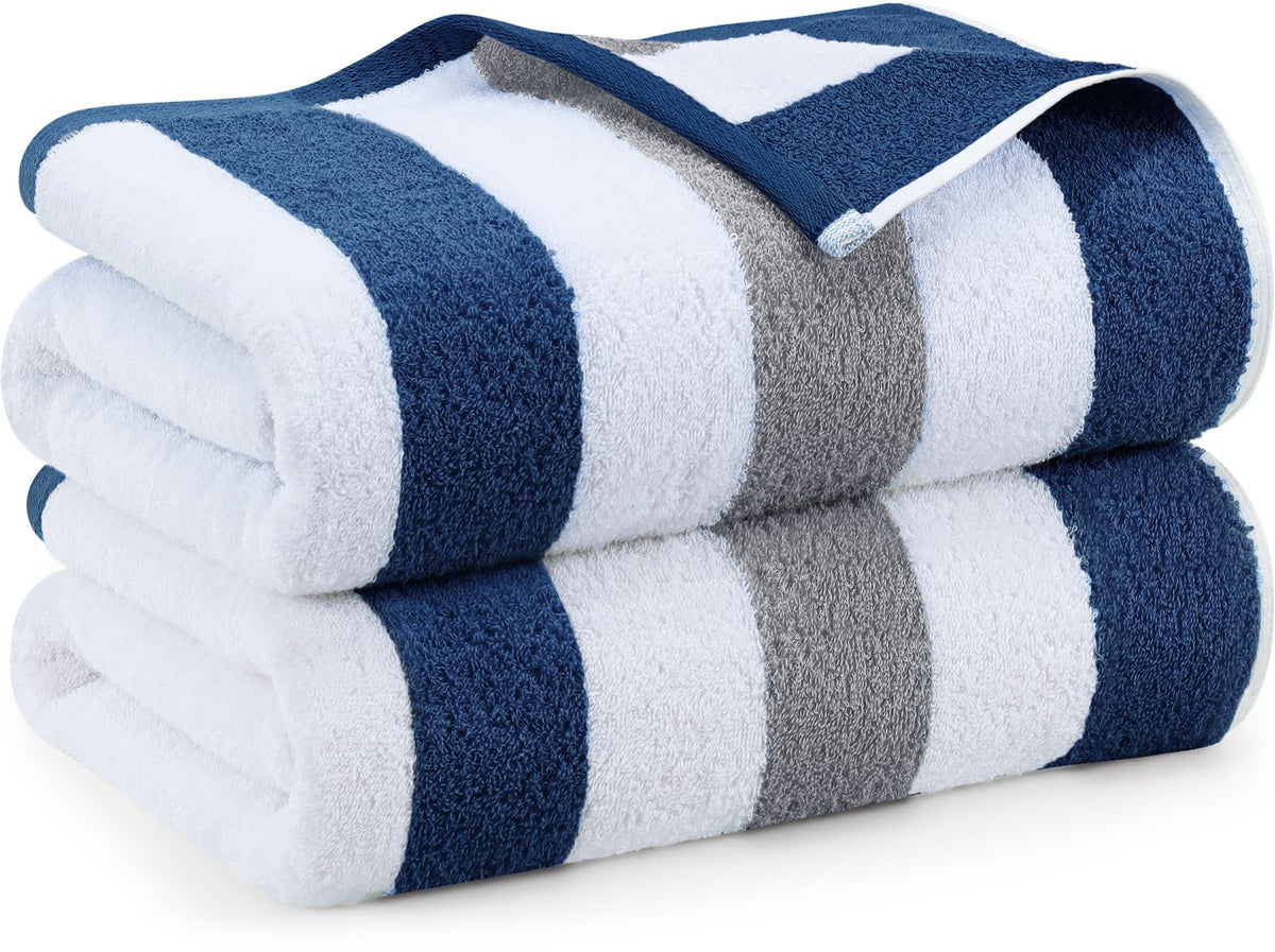 Cabana Cotton Beach Towels 6 pack, 30 x 60 in, Variety