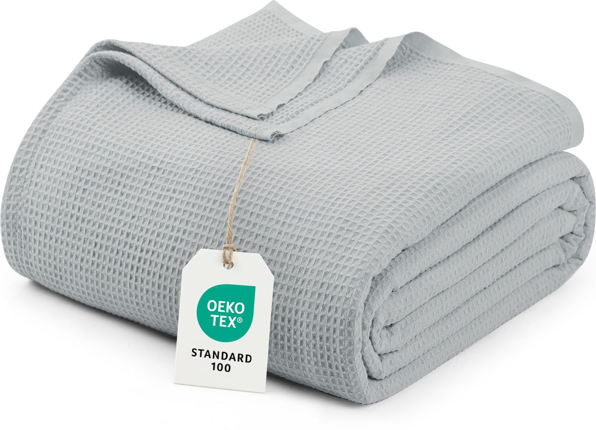 Cotton Blend Waffle Blanket
