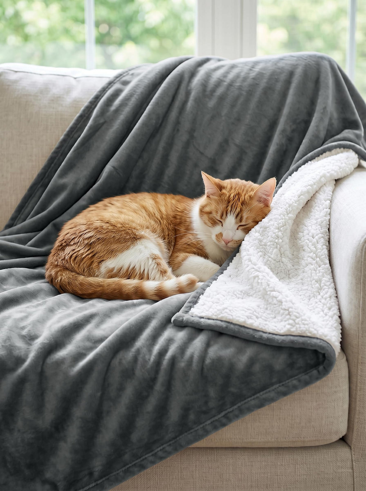 Reversible Sherpa Fleece Blanket
