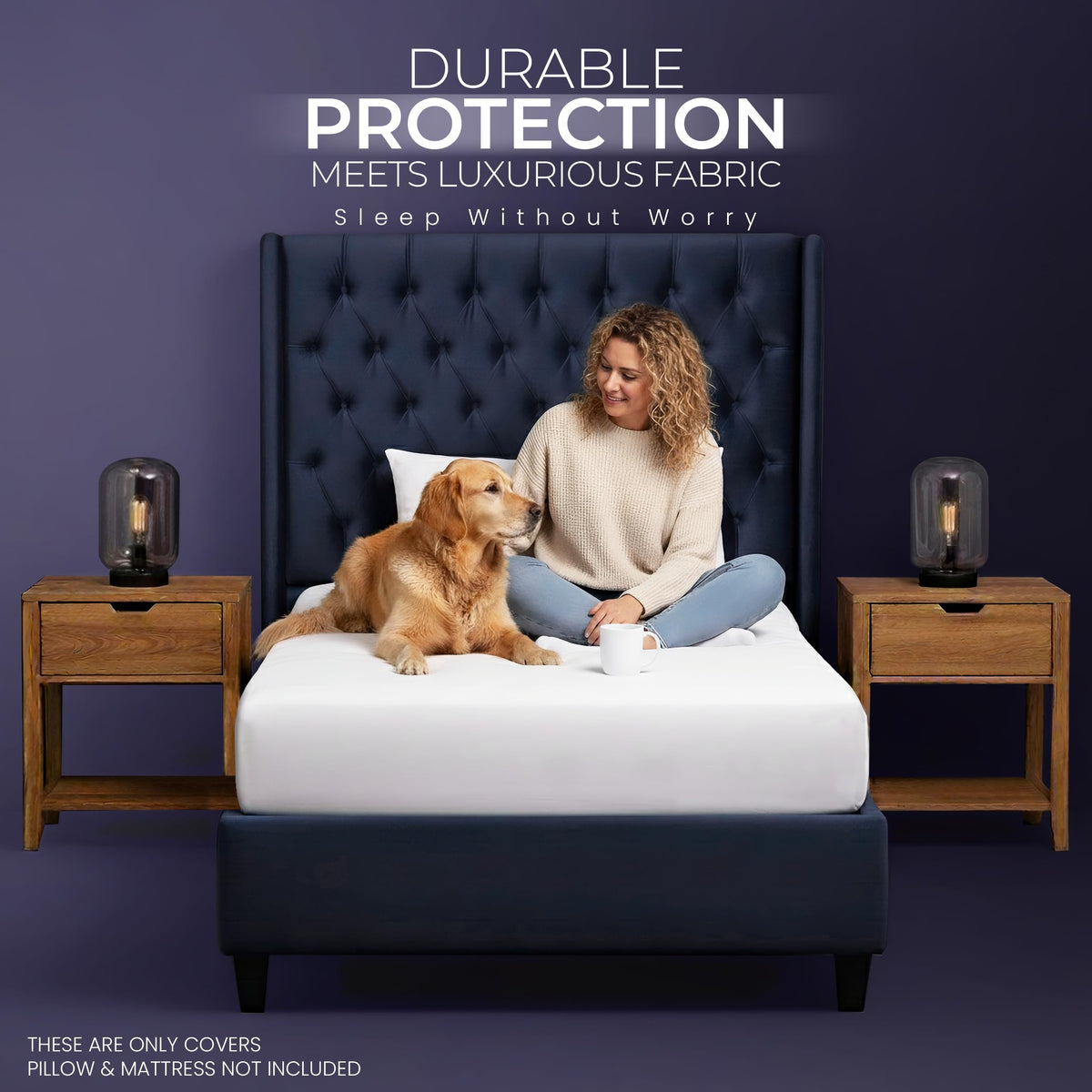 Waterproof Mattress Protector Set with Pillow Cases