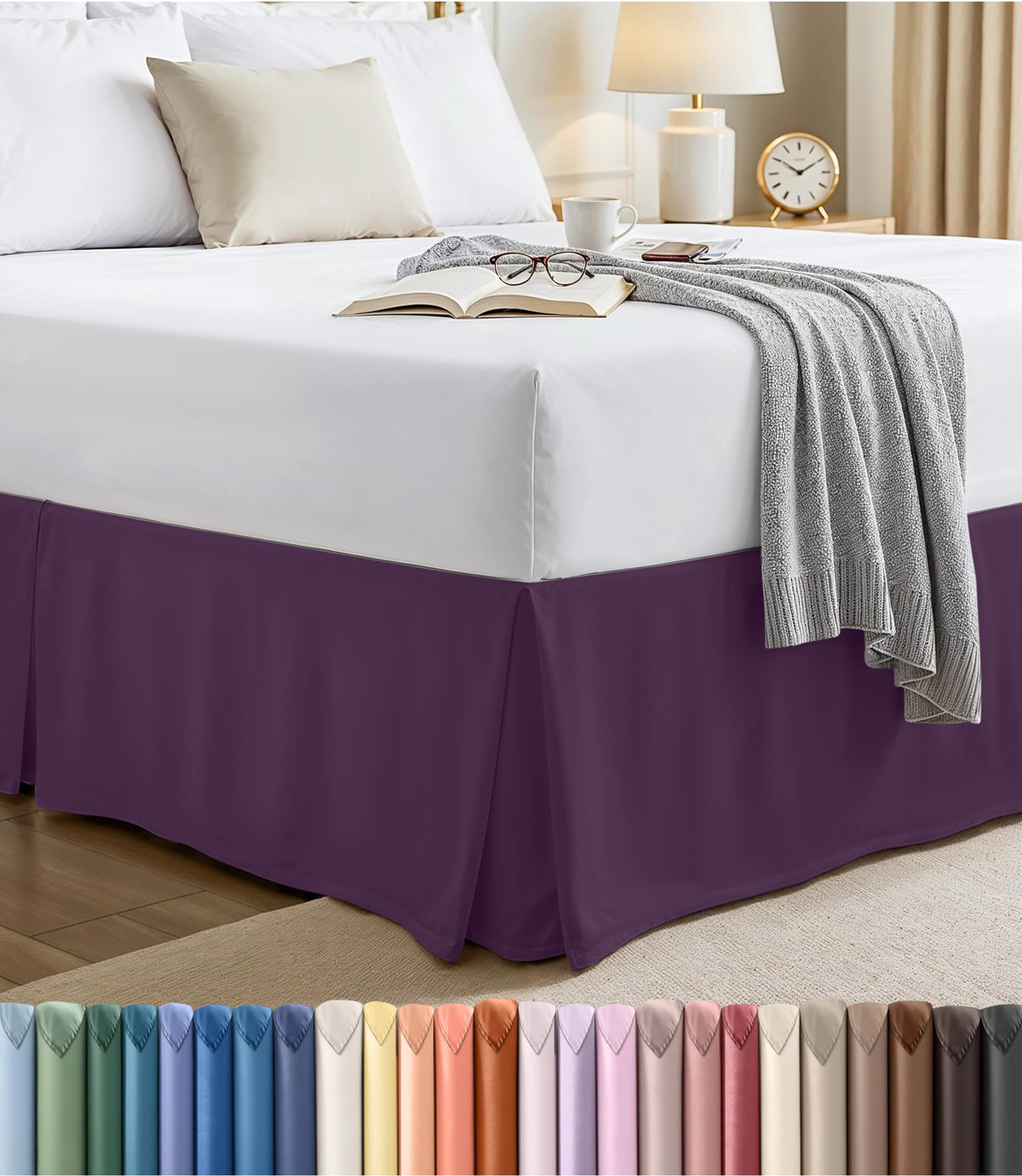 Pleated Bed Skirt, 16 Inch Drop