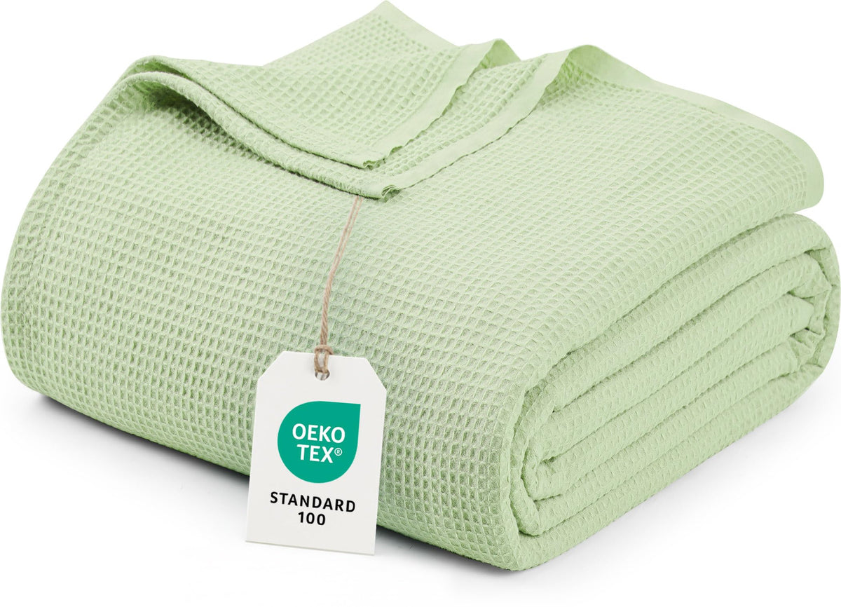 Cotton Blend Waffle Blanket