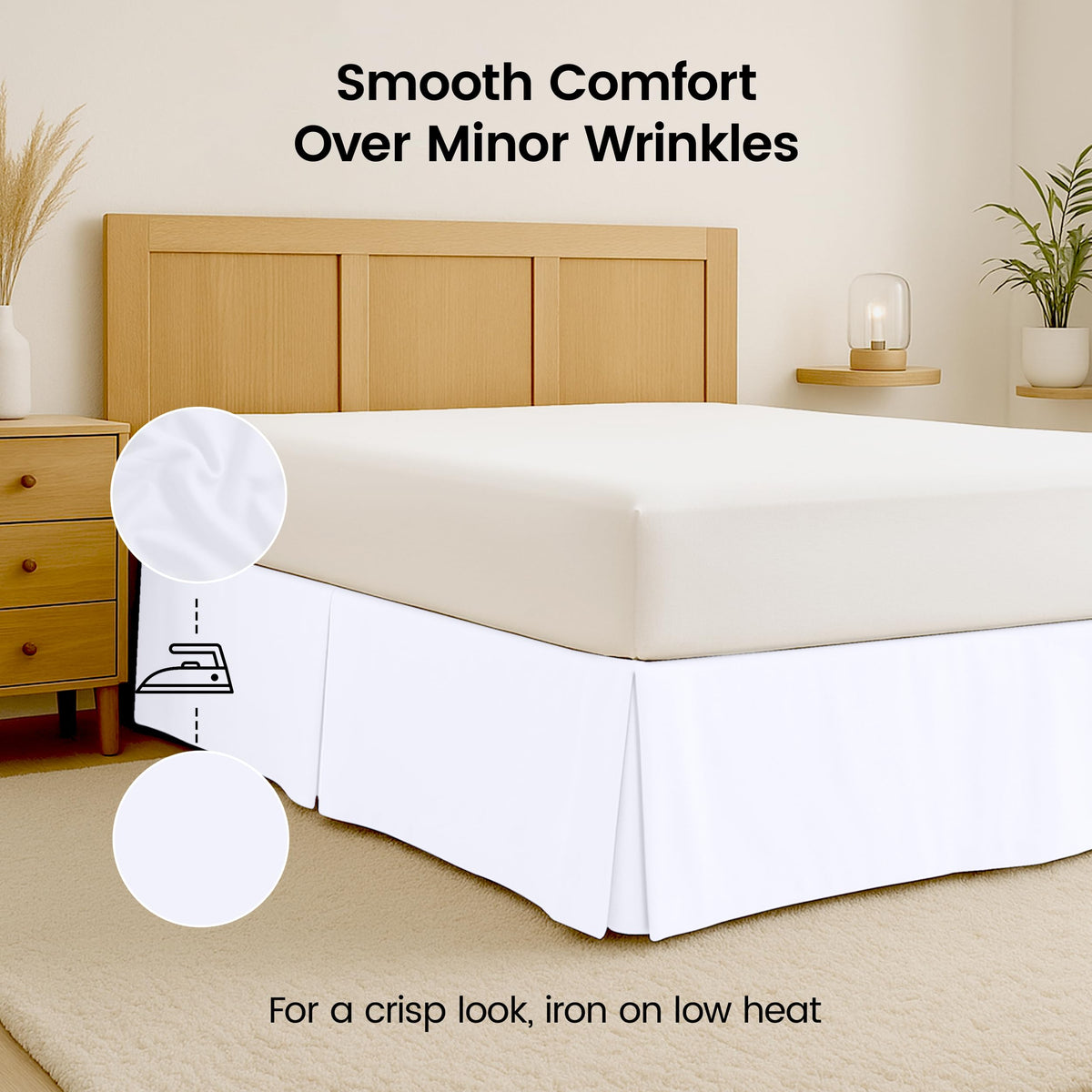 Pleated Bed Skirt, 16 Inch Drop