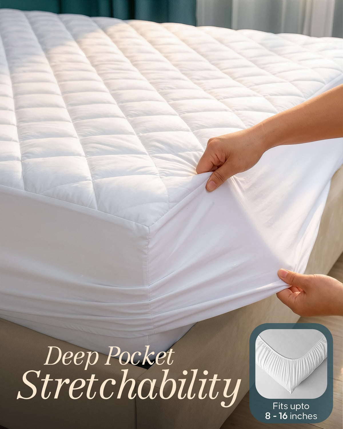 Quilted Fitted Mattress Pad