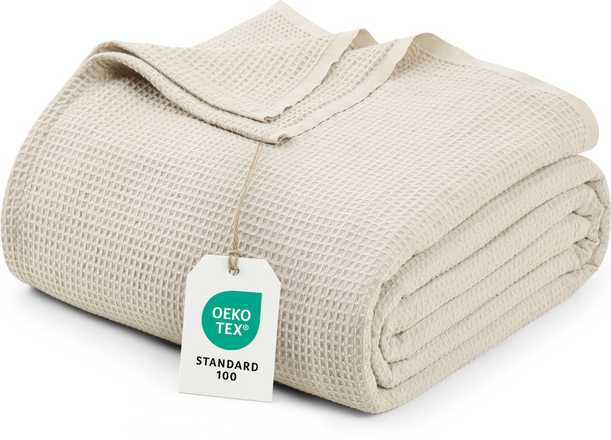 Cotton Blend Waffle Blanket
