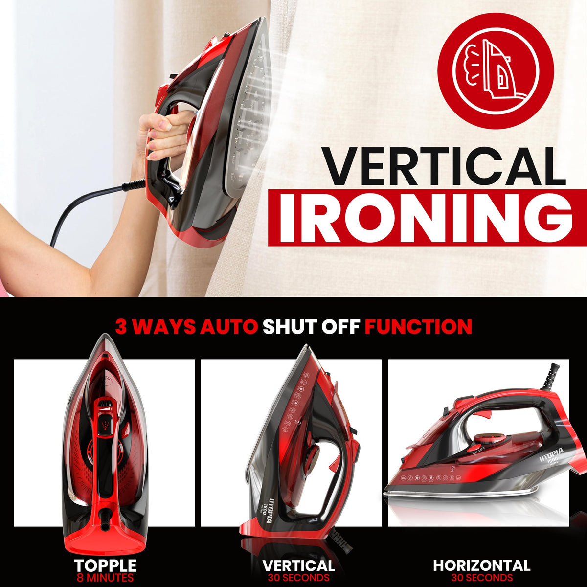 Steam Iron 1800W Black