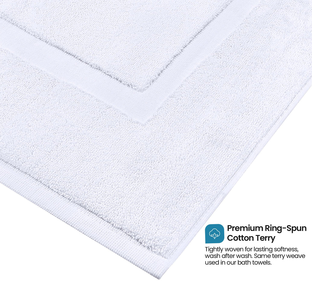 Cotton Bath Mat, 2 Pack – 21 × 34 in