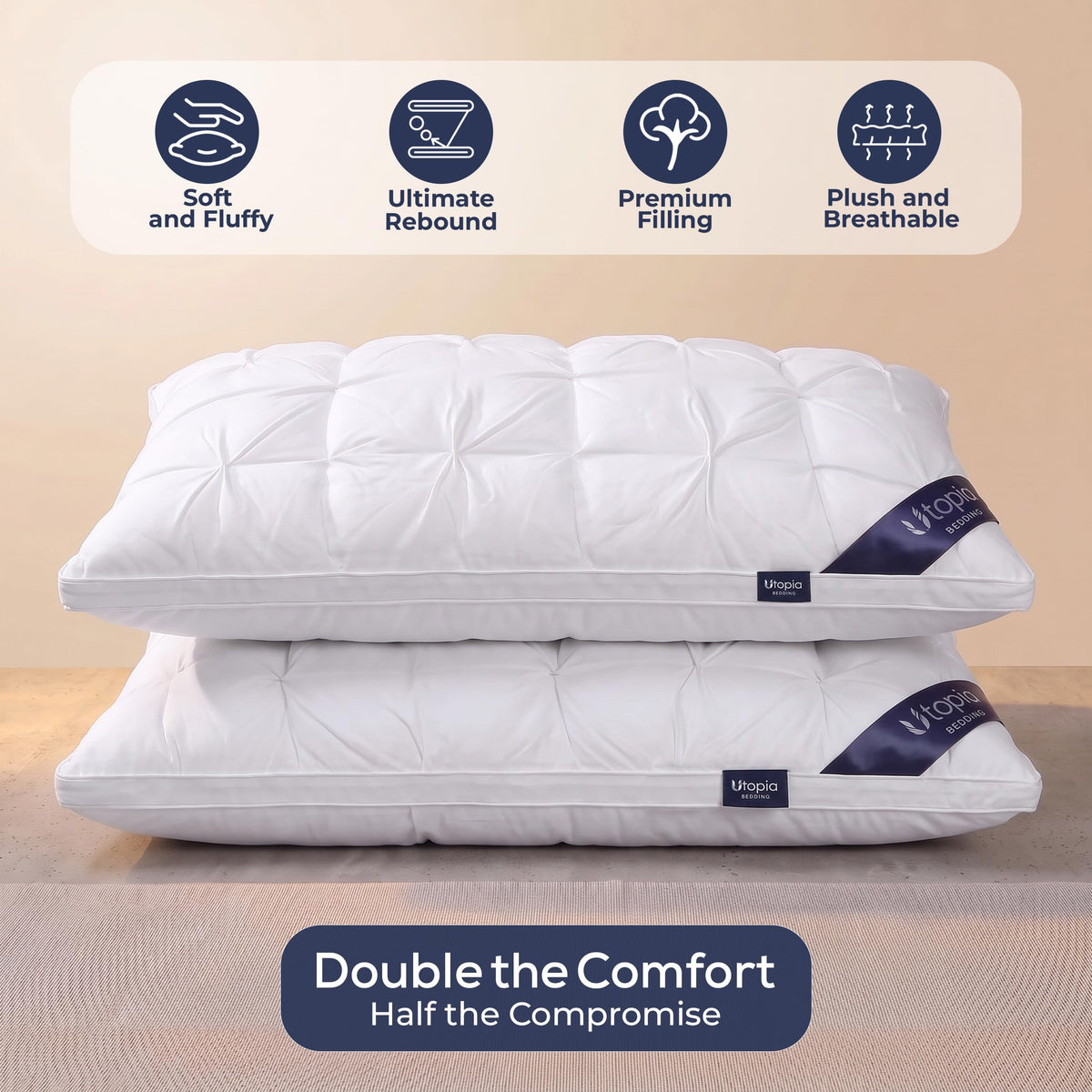Pintuck Pillow - 2 pack