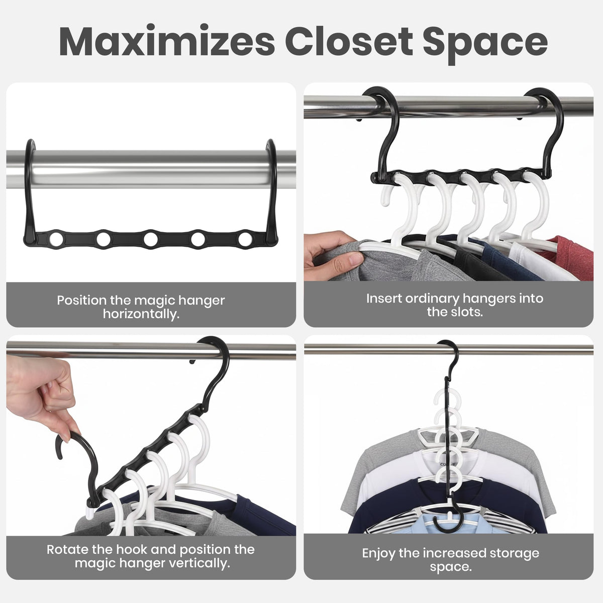 Space Saving Hanger Black
