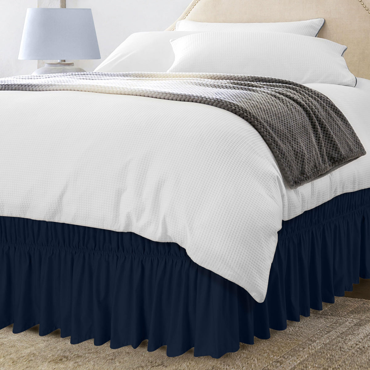 Wrap Around Bed Skirt, 16 Inch Drop