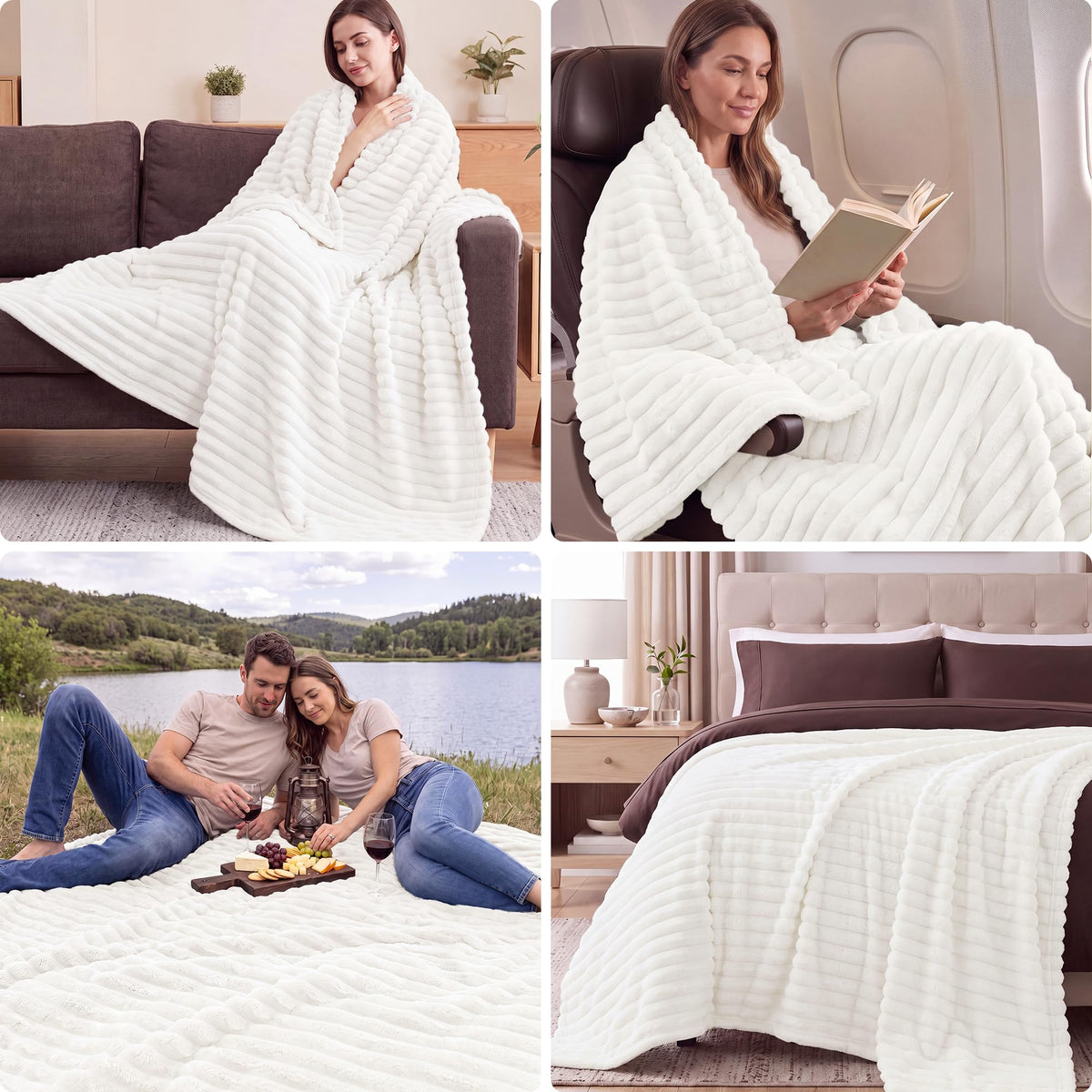 Stripe Fleece Blanket
