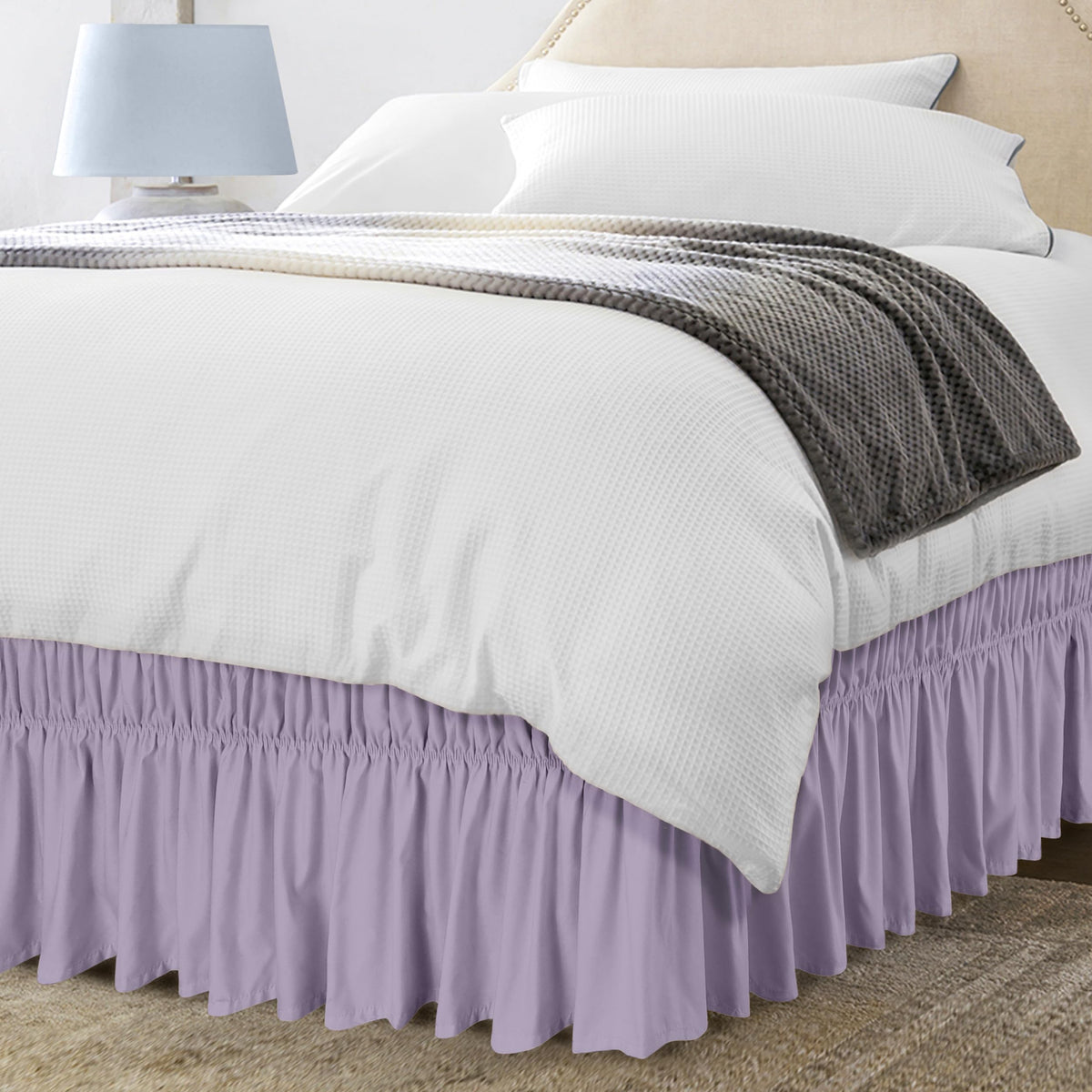 Wrap Around Bed Skirt, 16 Inch Drop