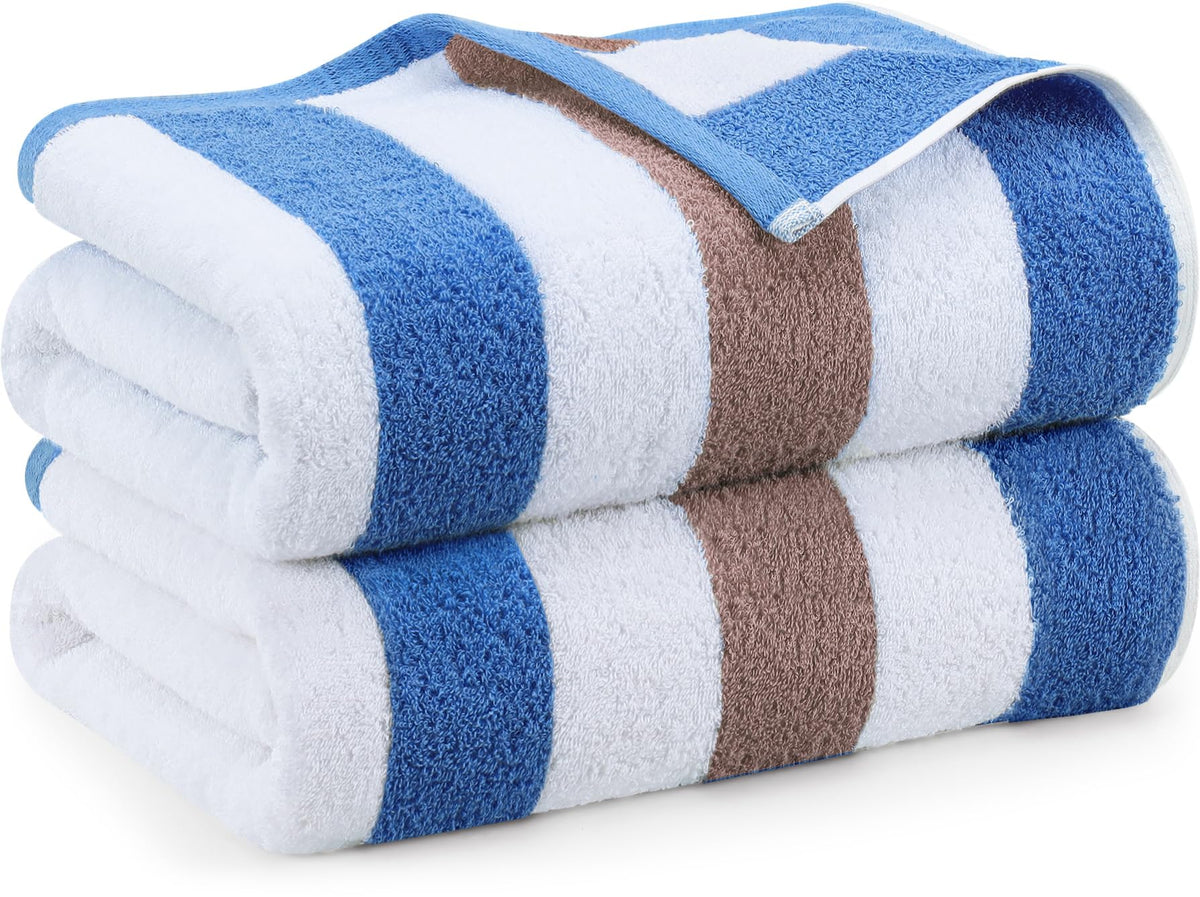 Cabana Cotton Beach Towels 6 pack, 30 x 60 in, Variety