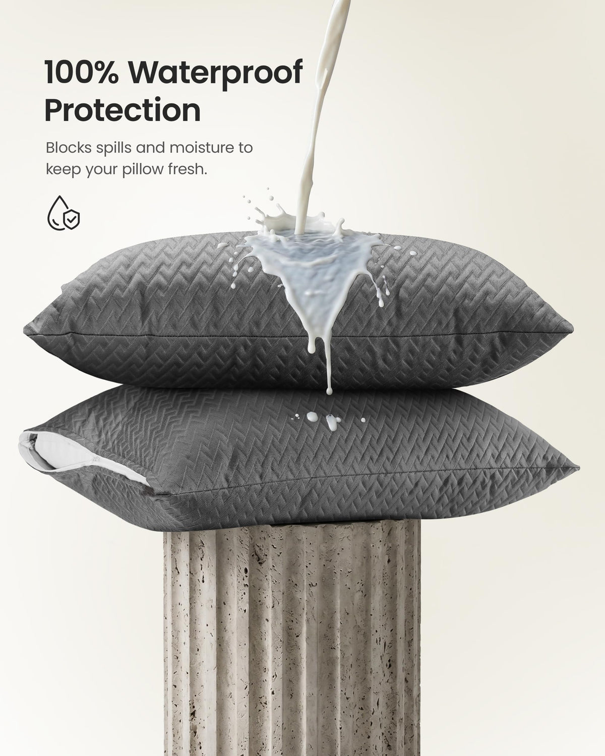 Waterproof Pillow Encasement - Zigzag