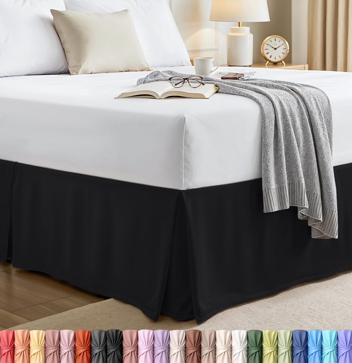 Pleated Bed Skirt, 16 Inch Drop