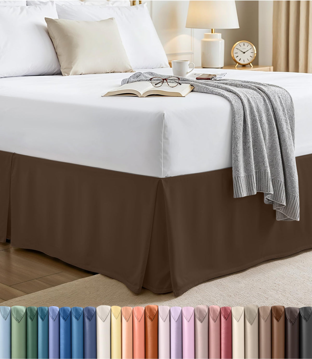 Pleated Bed Skirt, 16 Inch Drop