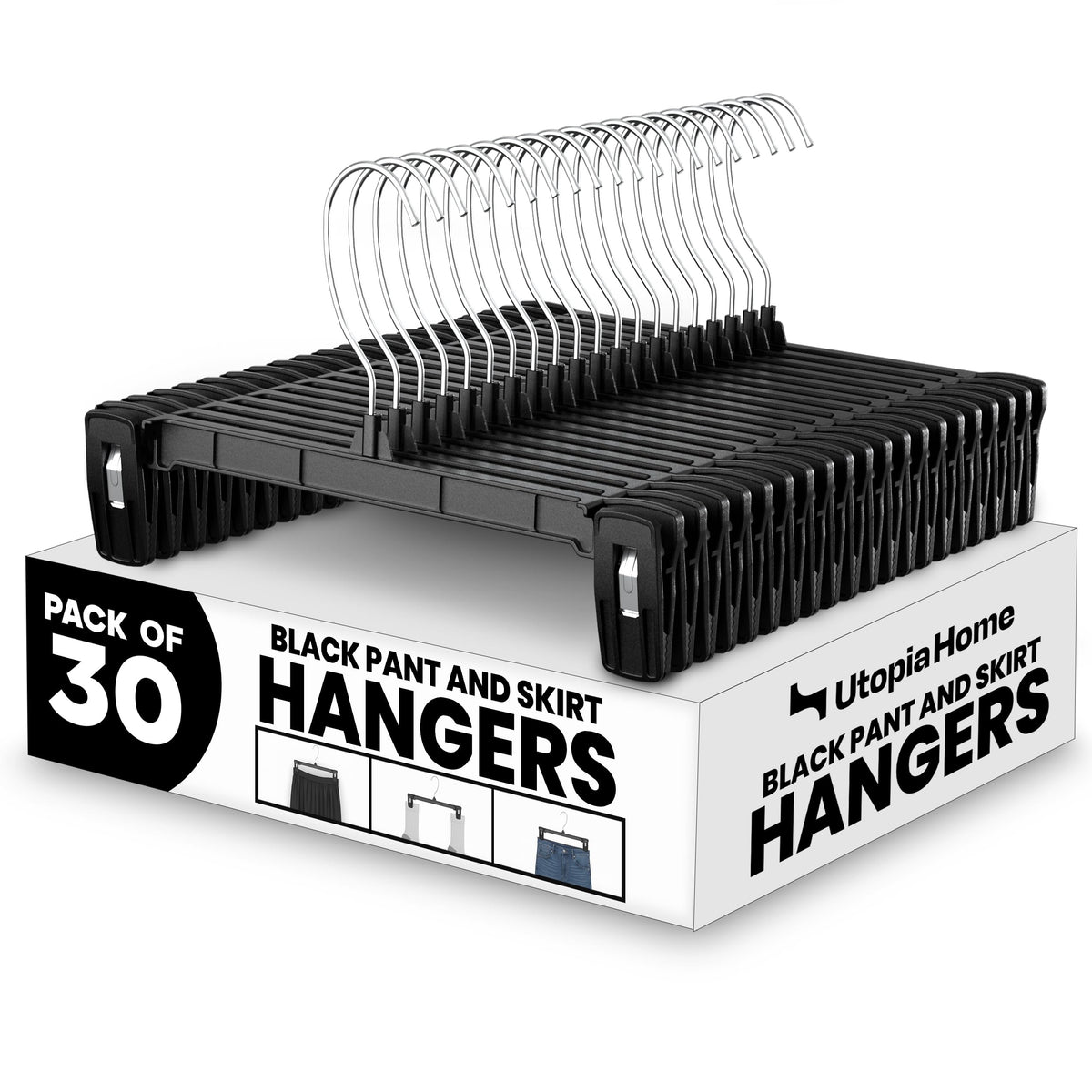 Plastic Skirt Hanger Black