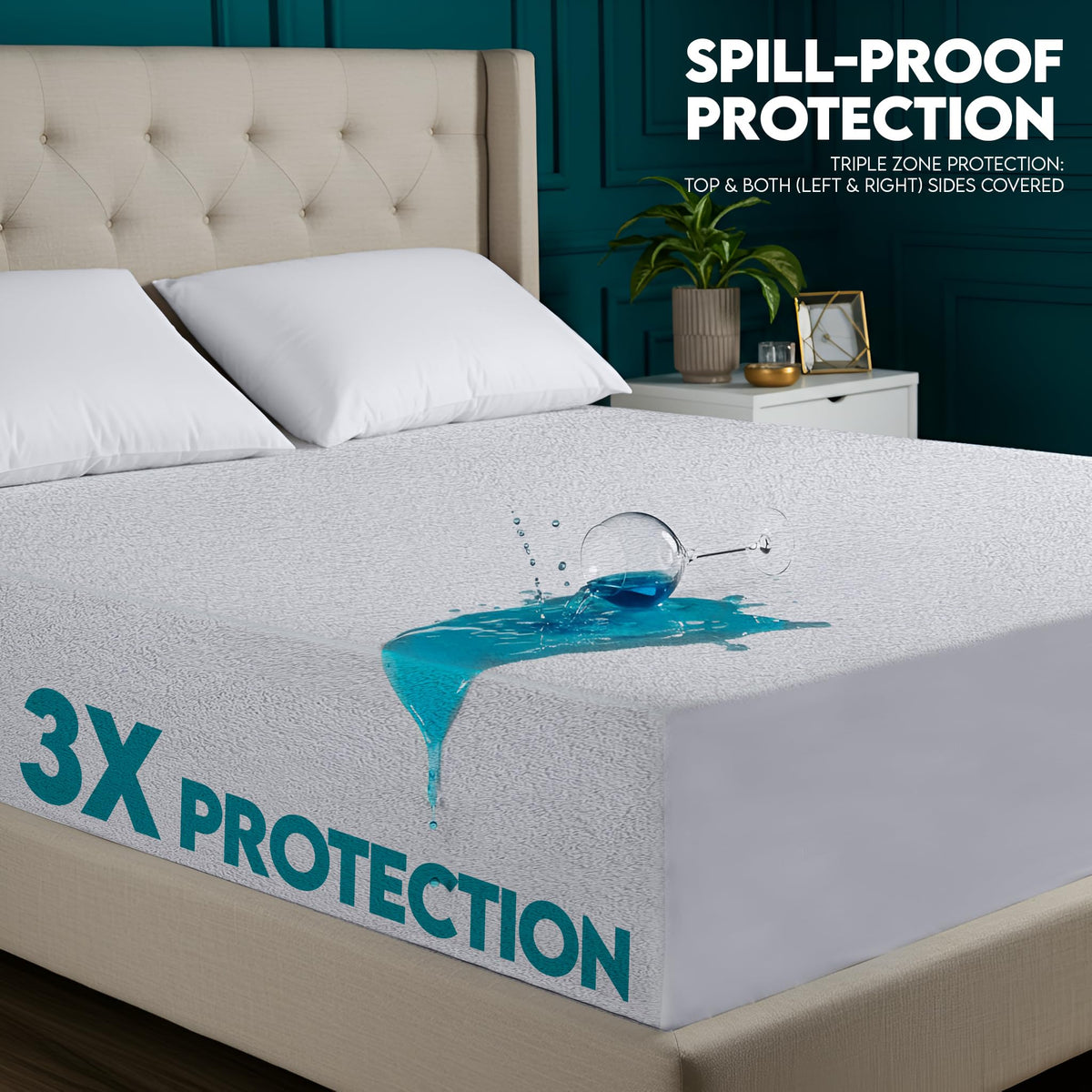 Dual Side Waterproof Terry Mattress Protector