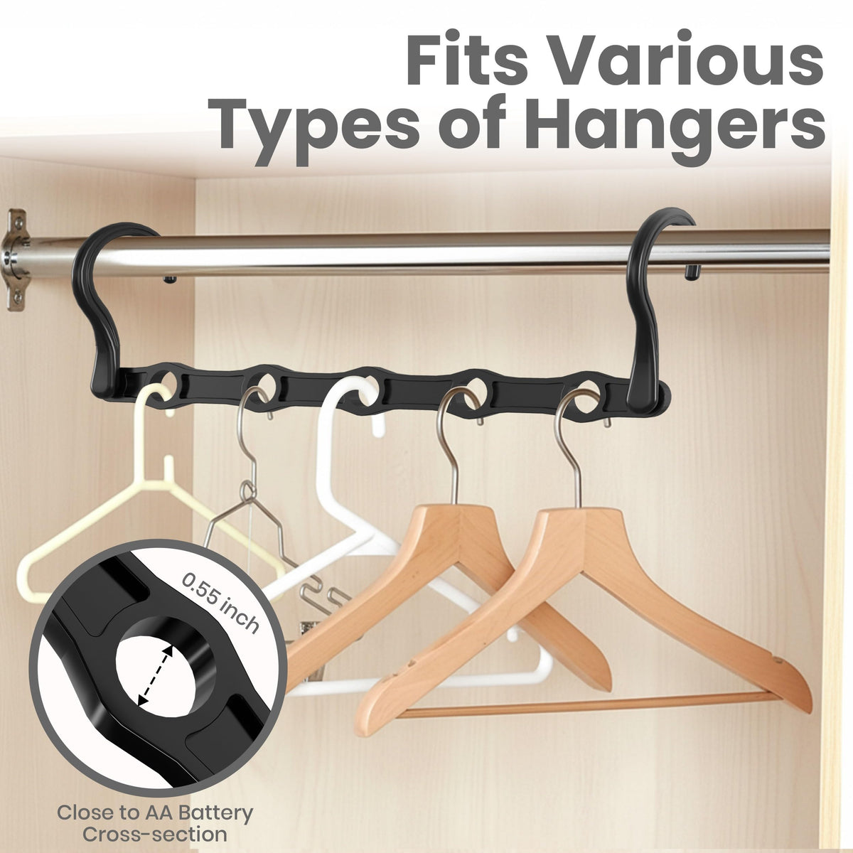 Space Saving Hanger Black