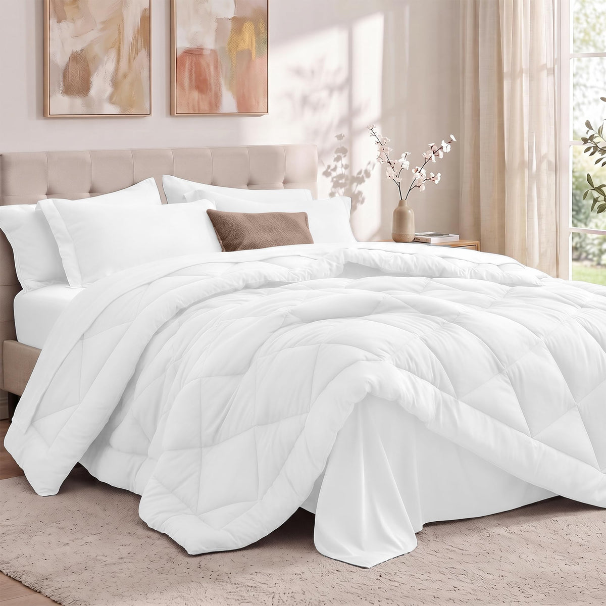 Diamond Quilted Comforter Set