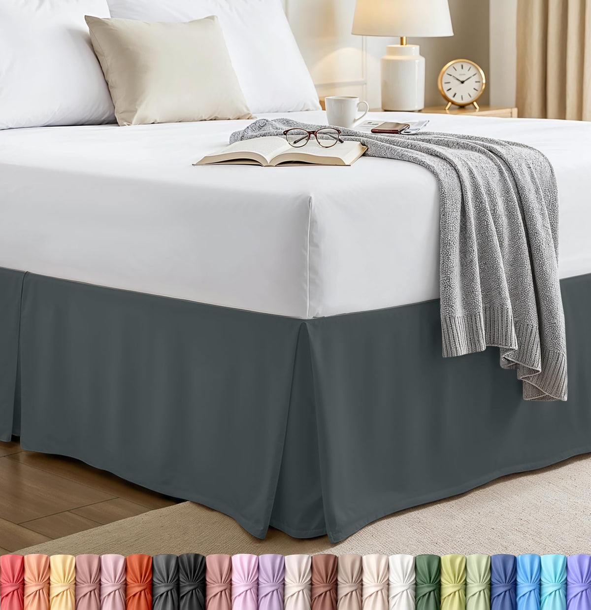 Pleated Bed Skirt, 16 Inch Drop