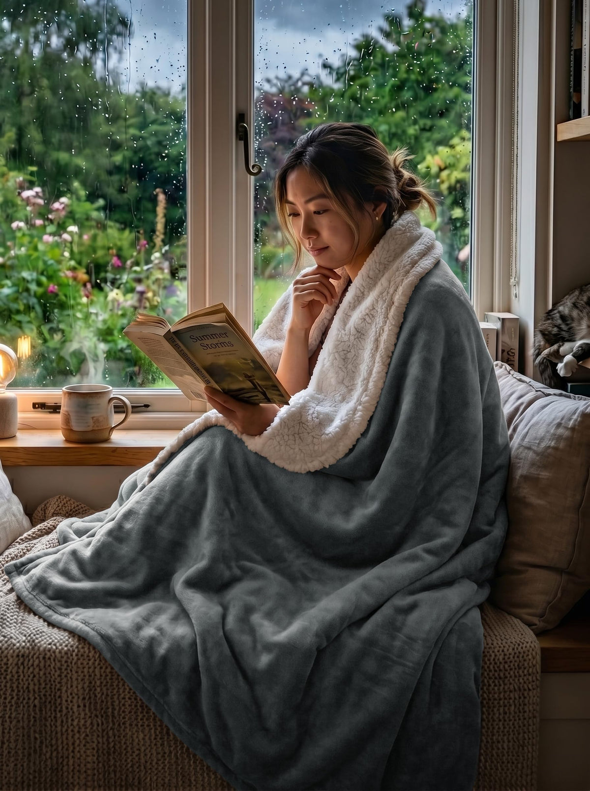Reversible Sherpa Fleece Blanket