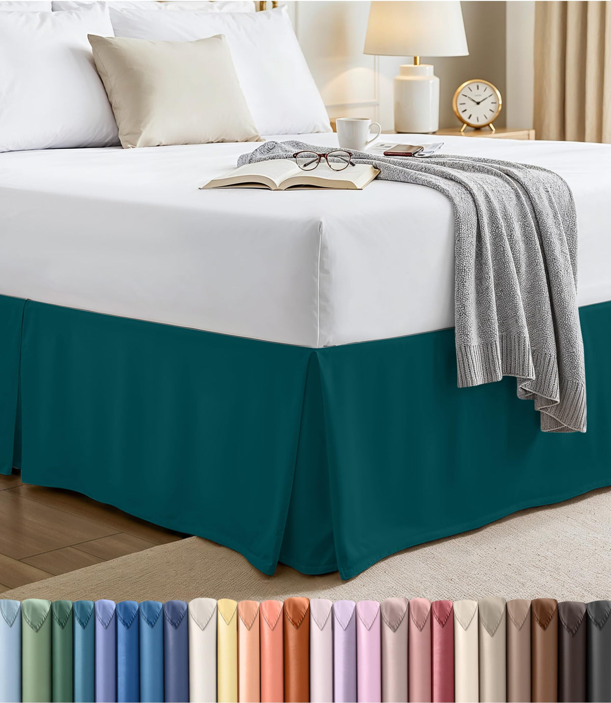 Pleated Bed Skirt, 16 Inch Drop